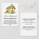 かわいいハウス実在エステートエージェントプロモーション 紹介カード (正面/裏面)