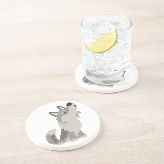 かわいいハウリングマンガウルフコースター コースター (側面)