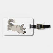 かわいいハウリングマンガウルフ荷物タグ ラゲッジタグ (正面横)