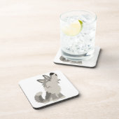 かわいいハウリング漫画ウルフコースターセット コースター (右側)