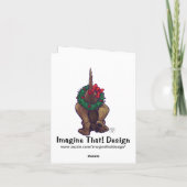 かわいいハウンドドッグの休日カード シーズンカード (裏面)