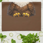 かわいいハクトウワシの大きな目 癒しの自然 キッチンタオル (折り畳み)
