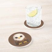 かわいいハクトウワシの大きな目 癒しの自然 コースター (側面)