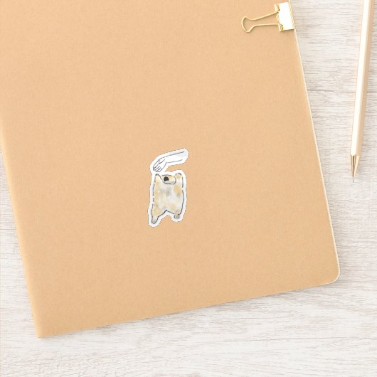 かわいいハグを求める猫のイラスト シール (ノートブック)