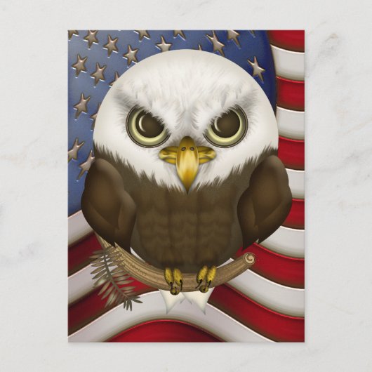 かわいいハゲのワシにボールドウィン ポストカード (正面)