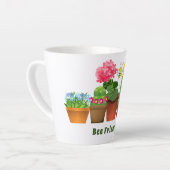 かわいいハスの花園 カフェラテマグ (左アングル)