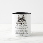 かわいいハスキードッグおもしろいカスタム マグカップ (中央)
