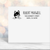 かわいいハスキーパピー差出人住所 セルフインキングスタンプ