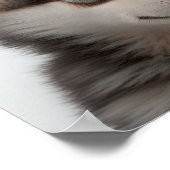 かわいいハスキー子犬のポートレート(犬)| 1:1 ポスター (角)