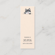 かわいいハスキー犬のしおり引用文