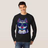 かわいいハスキー犬 Tシャツ (正面フル)