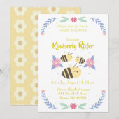 かわいいハチが３匹 招待状 (正面/裏面)