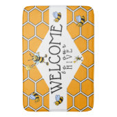 かわいいハチたち、私たちの巣へようこそ バスマット (正面縦)