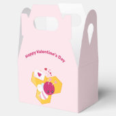 かわいいハチとピンクバレンタインハート フェイバーボックス (オープン)