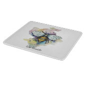 かわいいハチとレインボーウォッシュ カッティングボード (角)