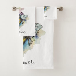 かわいいハチとレインボーウォッシュ バスタオルセット