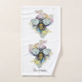 かわいいハチとレインボーウォッシュ バスタオルセット (ハンドタオル)