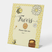 かわいいハチと甘いハチミツ赤ちゃんシャワー好き 台座サイン (正面)