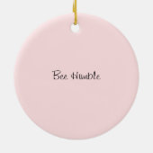 かわいいハチと虹を洗うクリスマス装飾品 セラミックオーナメント (裏面)