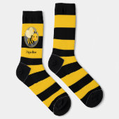 かわいいハチと黒と黄色 ソックス (右)