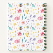 かわいいハチのパターン |ビー違う引用文 ノートブック (裏面)