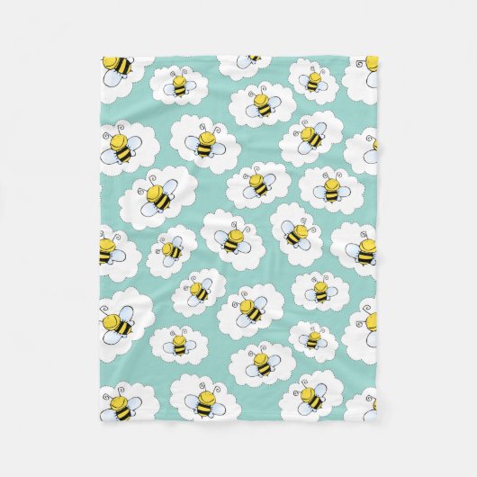 かわいいハチのフリースブランケット フリースブランケット (正面)
