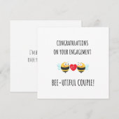 かわいいハチのラブパンプン面白いエンゲージメントカード 招待状 (正面/裏面)