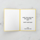 かわいいハチの子供の息子お誕生日おめでとう サンキューカード (内部)