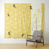 かわいいハチの巣のママからベイビーへのシャワー写真 タペストリー (インサイチュ(横))