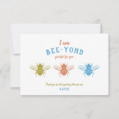 かわいいハチの感謝 サンキューカード (正面)