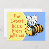 かわいいハチの最新バズ漫画イラスト ポストカード (正面/裏面)