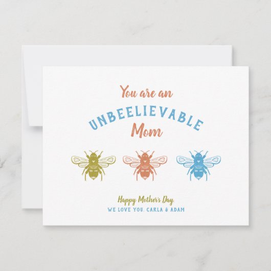 かわいいハチの母の日 シーズンカード (正面)