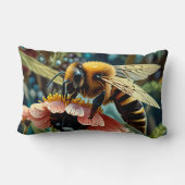 かわいいハチの花 ランバークッション (裏面)