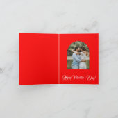 かわいいハチは私のバレンタインの赤い写真 ノートカード (内部)