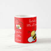 かわいいハチは私のバレンタインデー コーヒーマグカップ (中央)