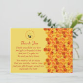 かわいいハチをテーマにした赤ちゃんシャワーありがとう 招待状 (スタンド正面)