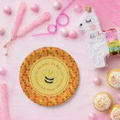 かわいいハチをテーマにした赤ちゃんシャワー ペーパープレート (パーティー)