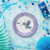 かわいいハチドリとハチの漫画パーソナライズされた ペーパープレート (パーティー)