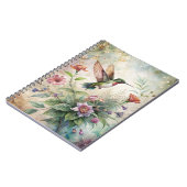 かわいいハチドリの花 ノートブック (左側)