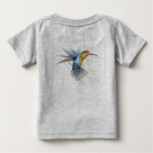 かわいいハチドリ ベビーTシャツ (裏面)