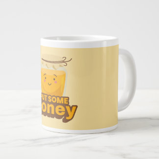かわいいハチミツのデザイン ジャンボコーヒーマグカップ