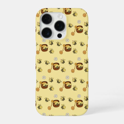かわいいハチミツの蜂蜜 iPhoneケース (裏面)