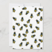 かわいいハチミツバチバビシャワー 招待状 (裏面)