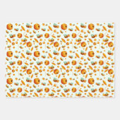 かわいいハチミツバチ蜂の巣箱ベビーシャワー ラッピングペーパーシート (正面)