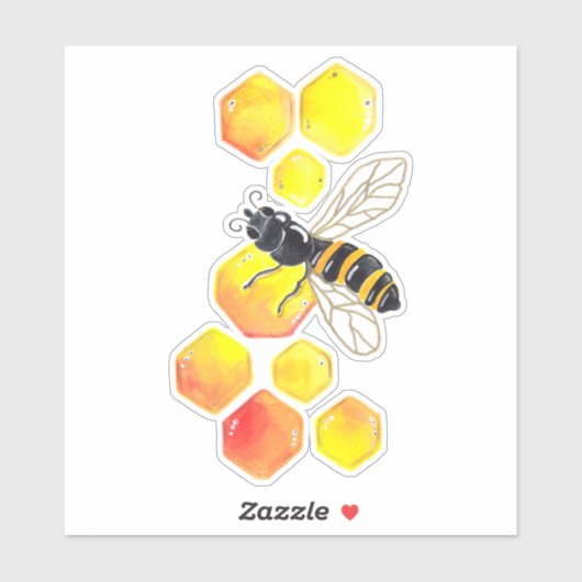 かわいいハチミツバメの水色 シール (シート)