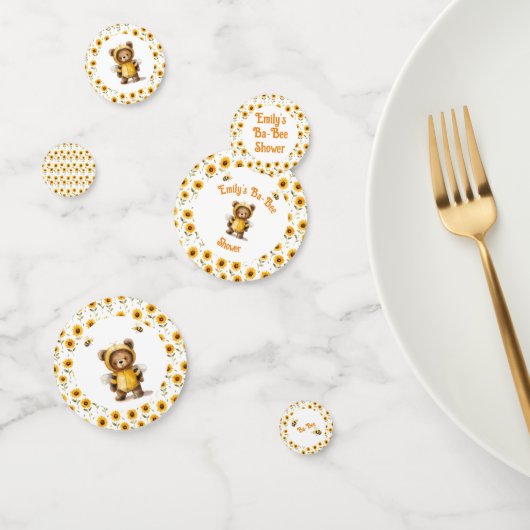 かわいいハチミツベアーバビーシャワー コンフェッティ (グループ)