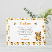かわいいハチミツベアーバビーシャワー サンキューカード (スタンド正面)