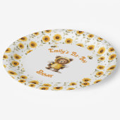 かわいいハチミツベアーバビーシャワー ペーパープレート (アングル)