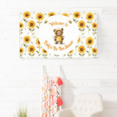 かわいいハチミツベアーバビーシャワー 横断幕 (インサイチュ)