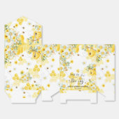 かわいいハチミツ ハニービー 黄色の花のウェディングシャワー ベイビー フェイバーボックス (見開き)